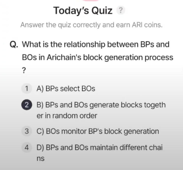 ARI Wallet Daily Quiz Answer 4 March 2025 (AriChain)